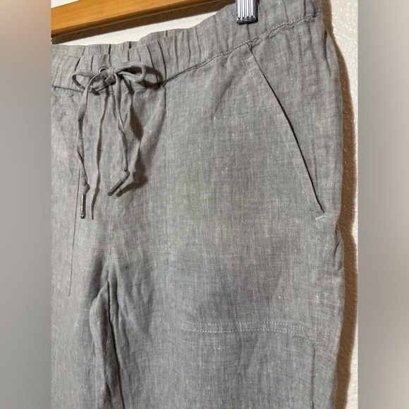 Saks Fifth Avenue 100% Linen Pants Heather Gray Size XS | capsule wardrobe | - Picture 2 of 8